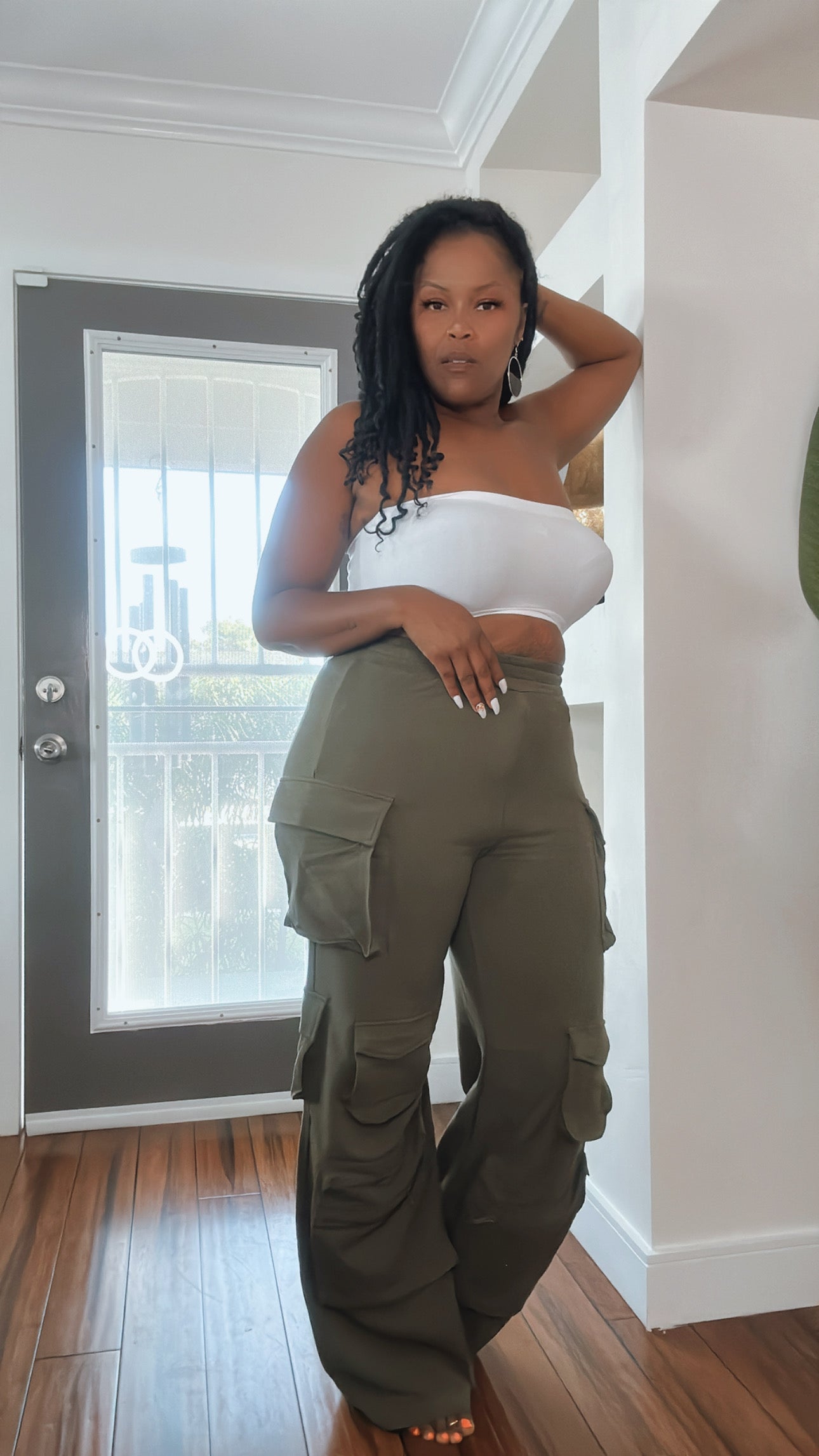 CargoLicious - Olive Jersey Cargo Pants