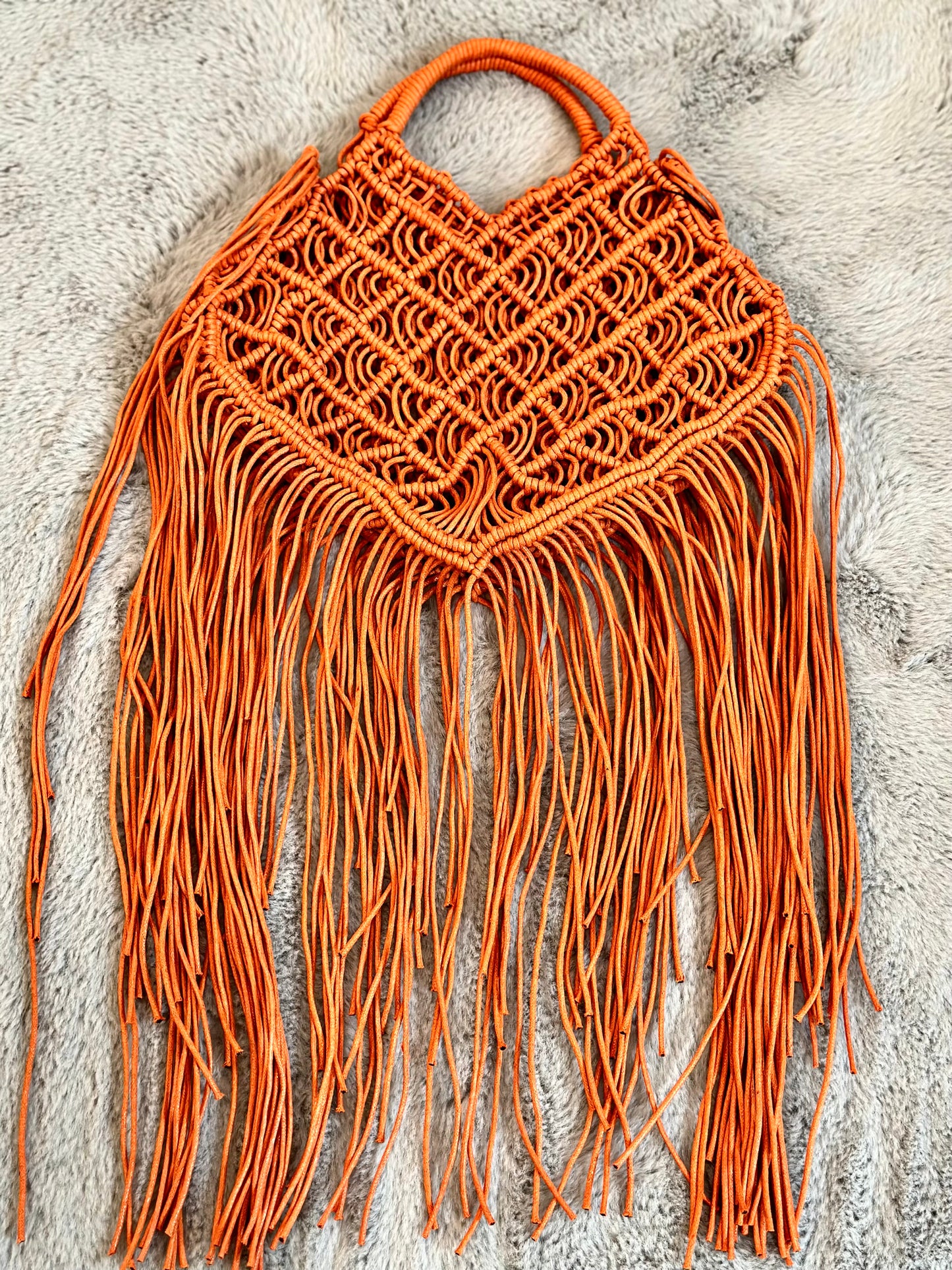 Boho Fringe & Frills Handbag - Orange