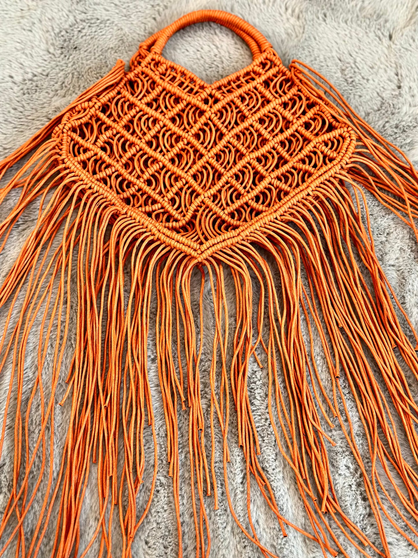 Boho Fringe & Frills Handbag - Orange