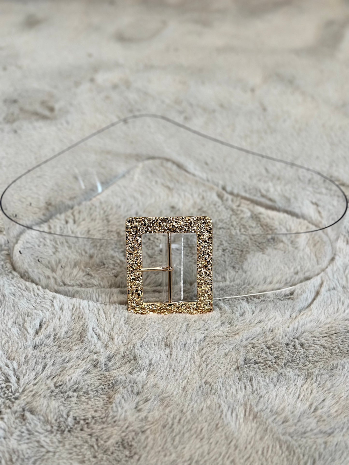 Textured Square Clear Belt