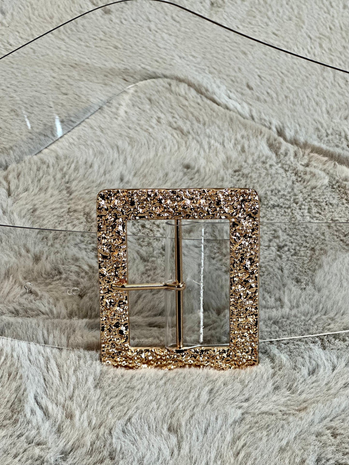 Textured Square Clear Belt