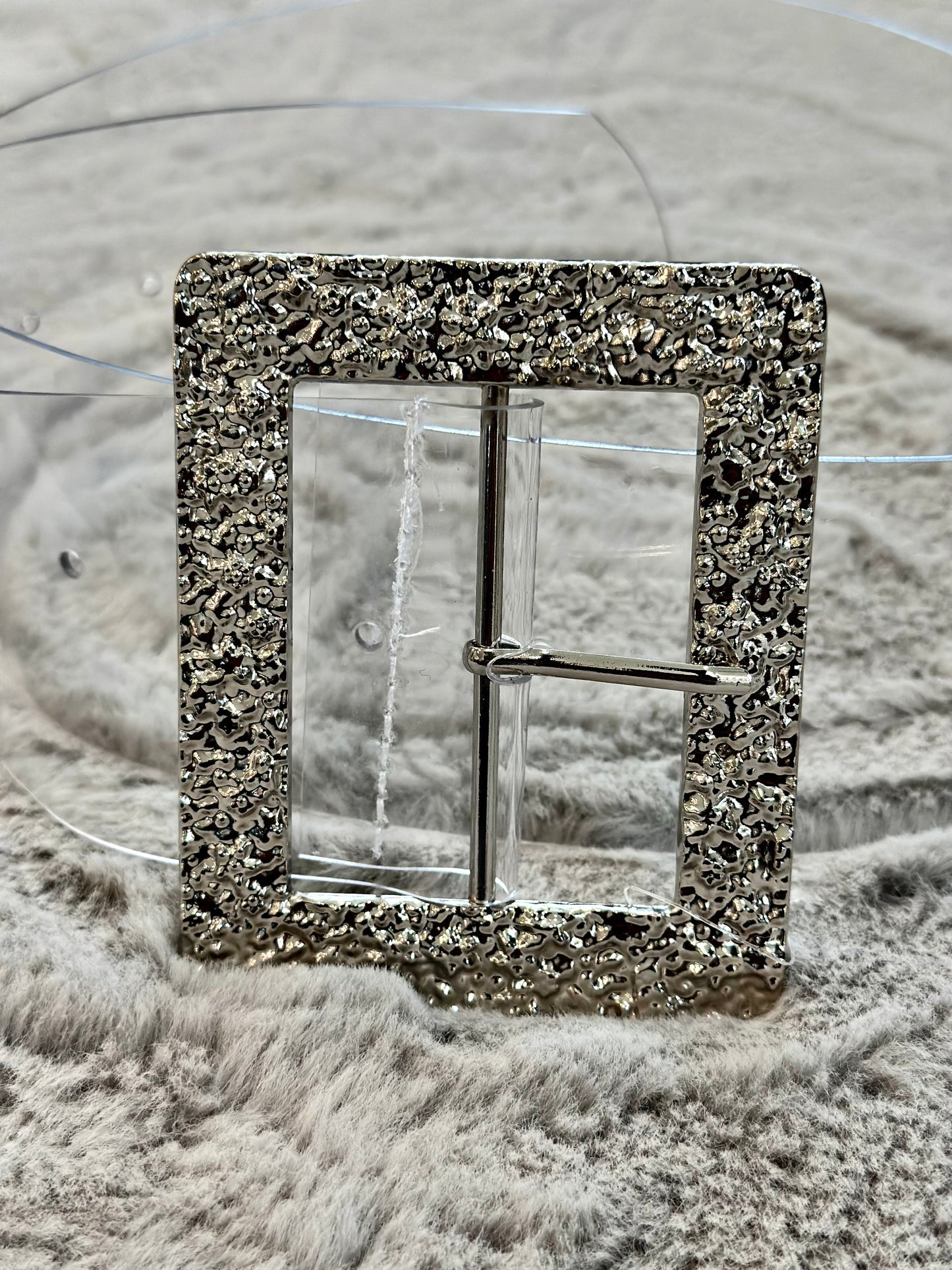 Textured Square Clear Belt